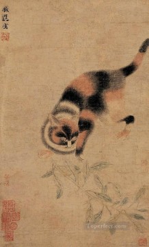 Qian Xuan Painting - civeta de palma tinta china antigua